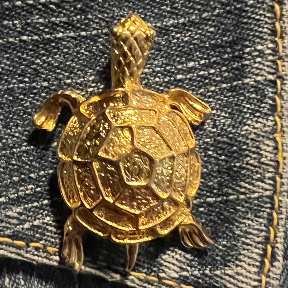 Vintage Gold Turtle Brooch